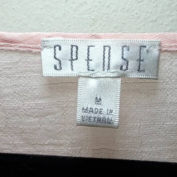 Spense Light Pink Fairycore Blouse Handkerchief Hem Bell Sleeve Women's Size M - Picture 3 of 7